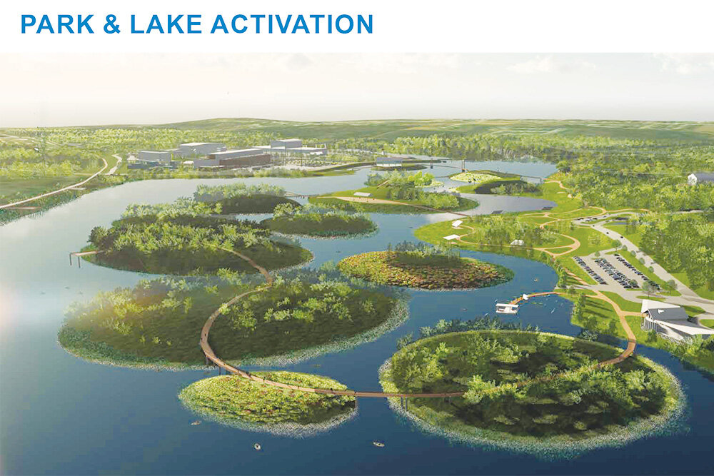 Silt from the bottom of Lake Springfield would be transformed into eco islands through a plan created this year. The plan for transforming the 1,000 acres now owned by City Utilities would cost $1 billion or more.